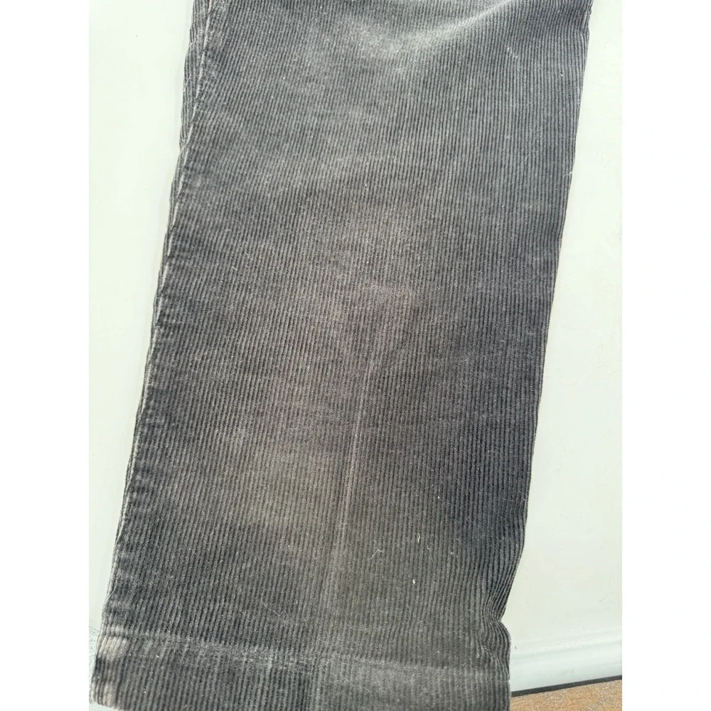 Vintage L.L. Bean Corduroy Pants Womens‎ Size 12 P Petite Black Distressed 90s